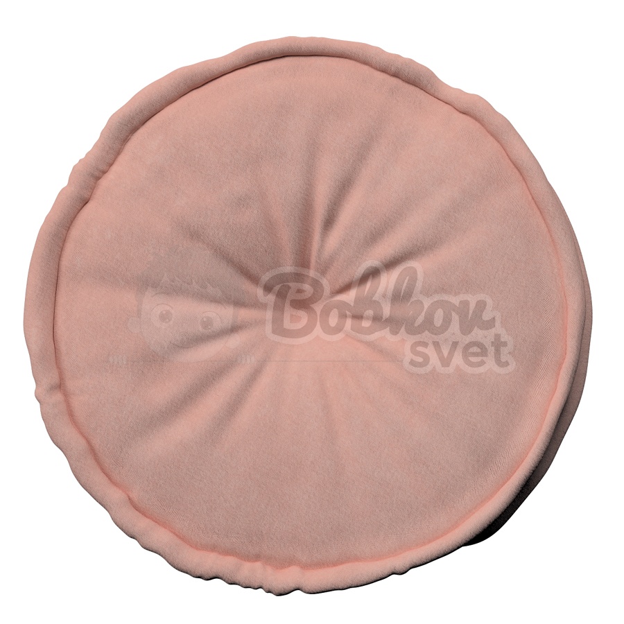 Francúzsky puf na sedenie / sedák 50cm ružový koral