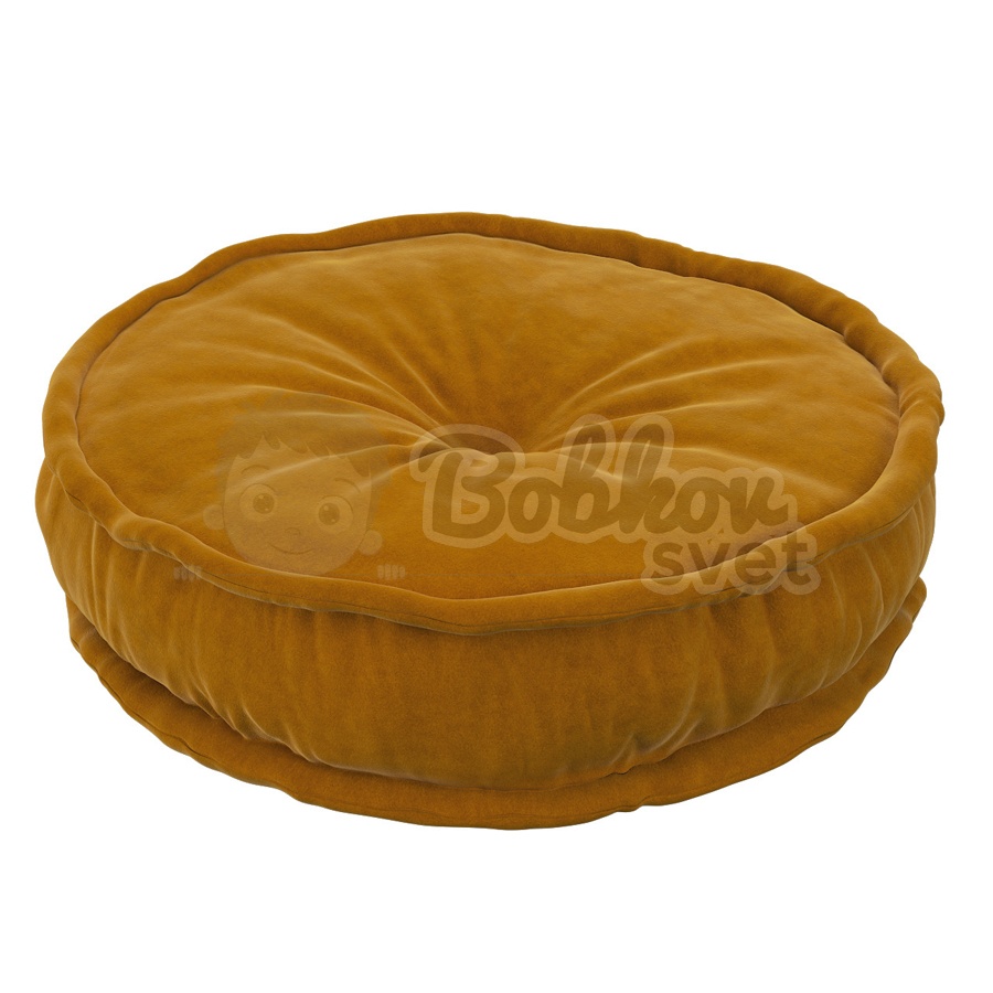 Francúzsky puf na sedenie / sedák 50cm lesný med