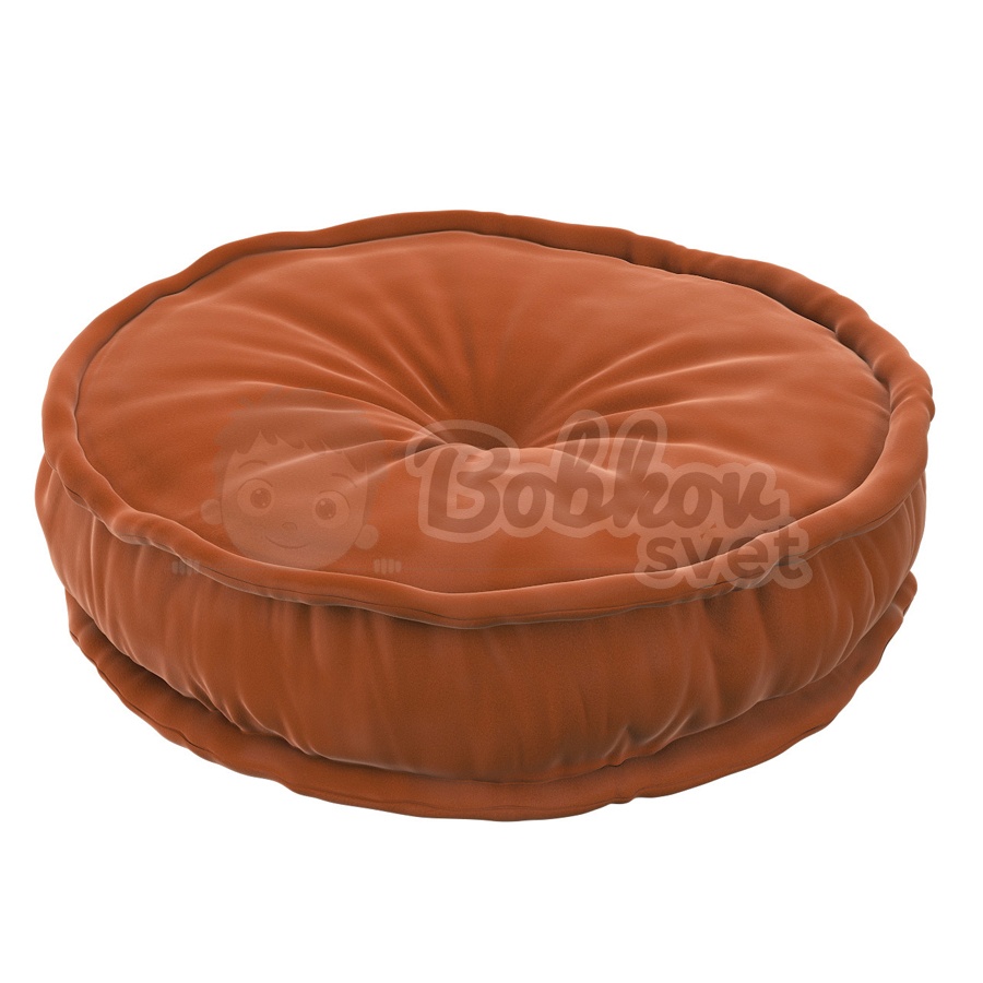 Francúzsky puf na sedenie / sedák 50cm škorica
