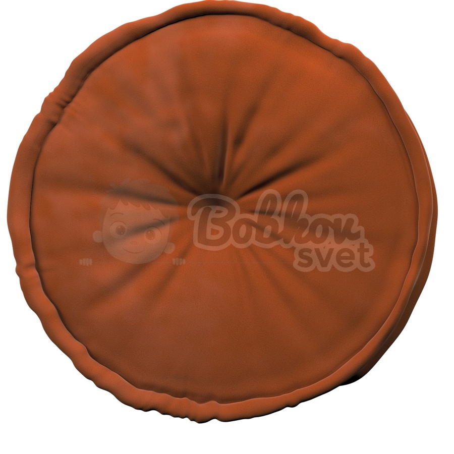 Francúzsky puf na sedenie / sedák 50cm škorica