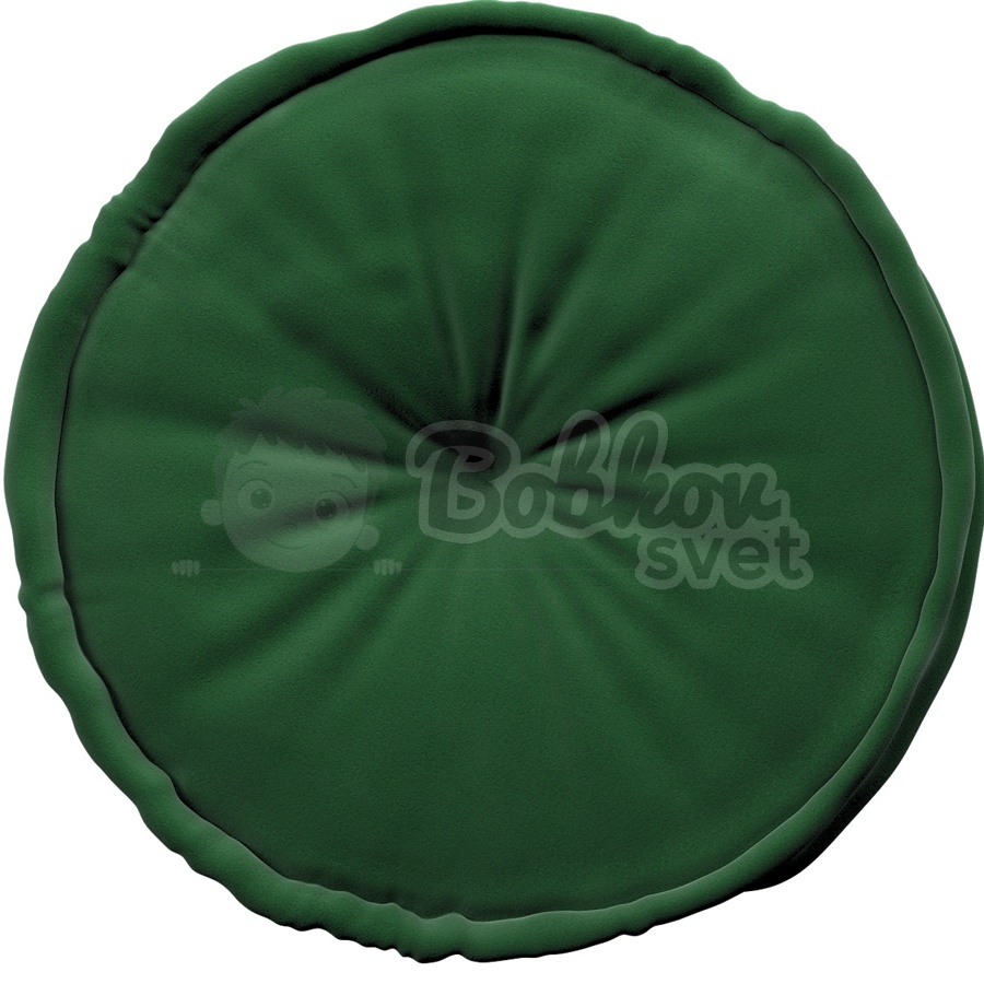Francúzsky puf na sedenie / sedák 50cm tm. zelená