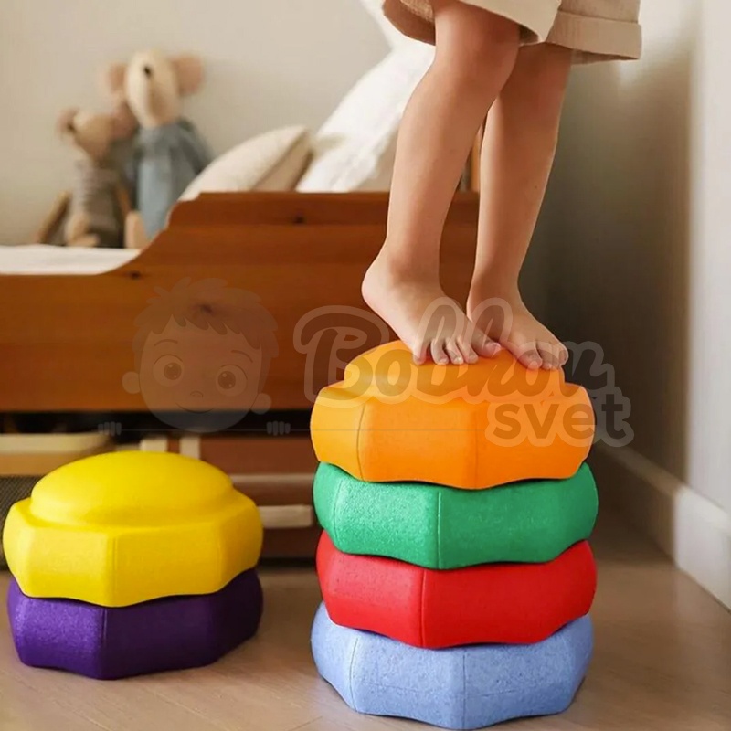 Variabilný balančný kameň Stepping Stones | hrubá motorika - červený