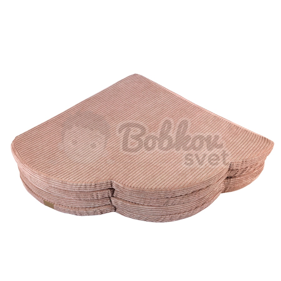 Detská podložka na hranie MeowBaby® 120x120 cm obláčik - Corduroy Estetic PINK