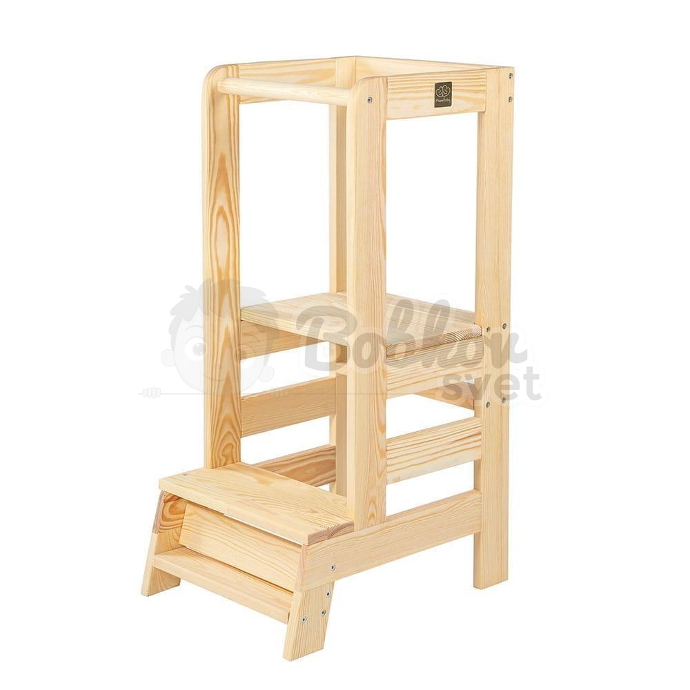 Učiaca veža STANDARD MeowBaby® Kitchen Helper prírodné drevo