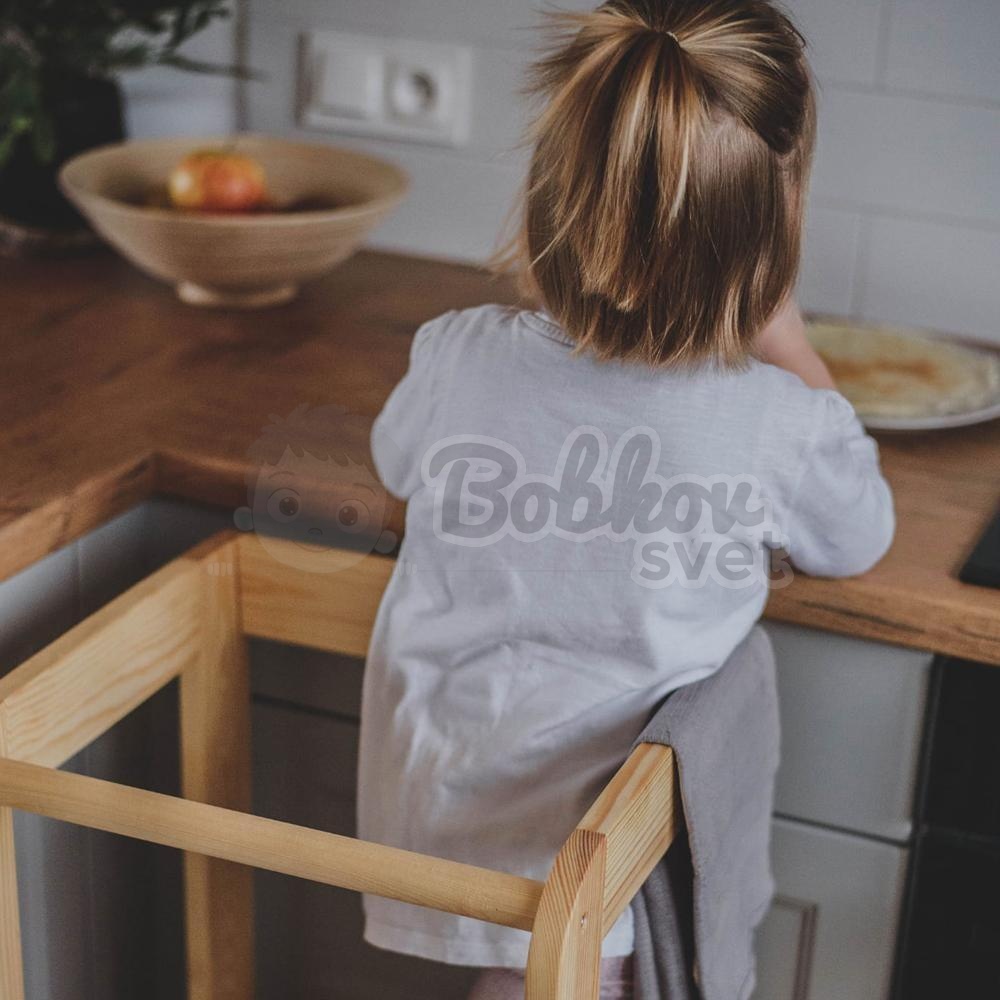 Učiaca veža STANDARD MeowBaby® Kitchen Helper prírodné drevo