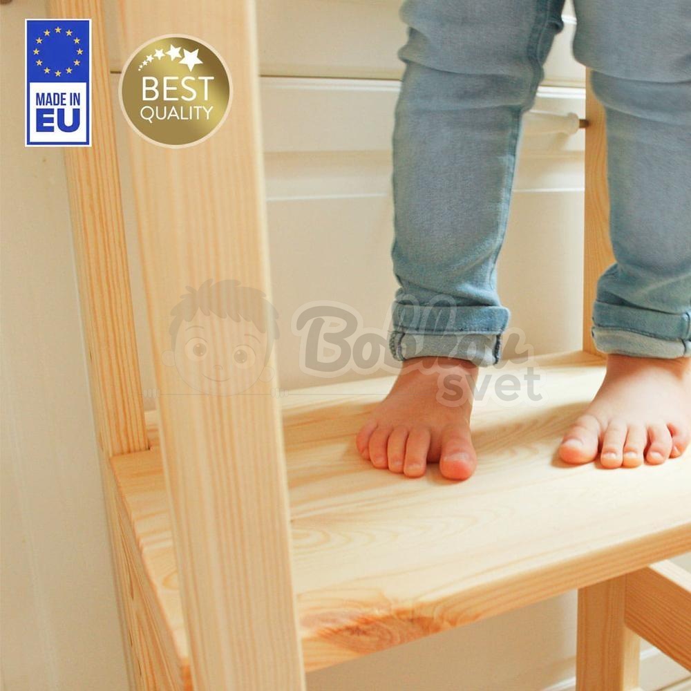 Učiaca veža STANDARD MeowBaby® Kitchen Helper prírodné drevo