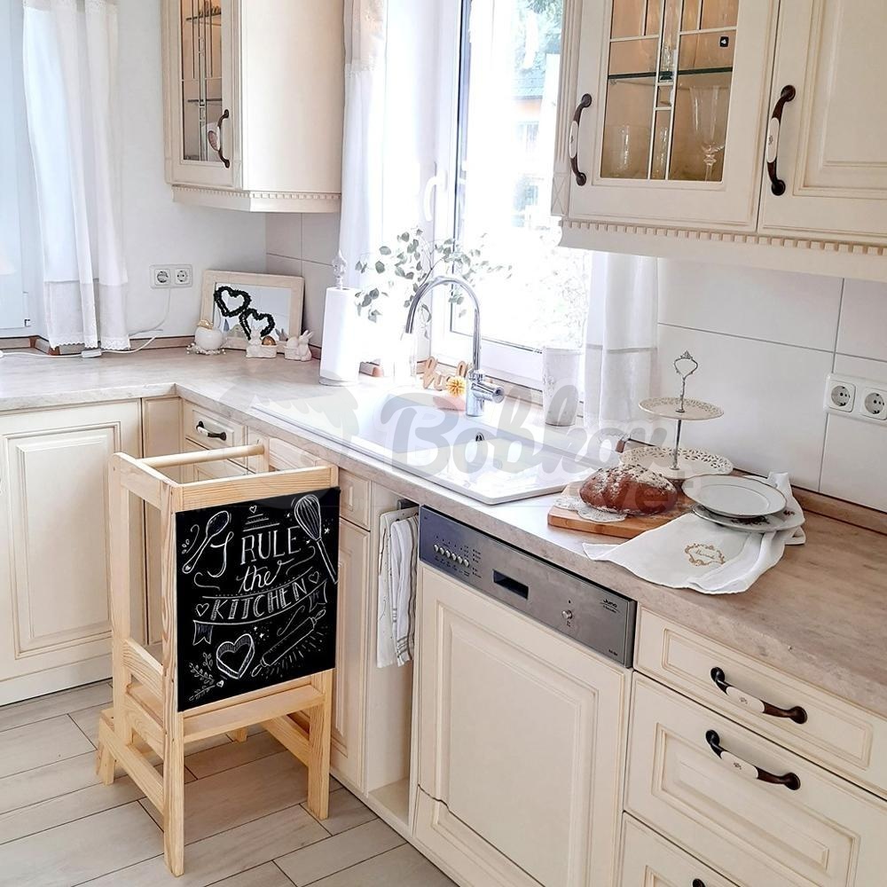 Učiaca veža STANDARD MeowBaby® Kitchen Helper s tabuľkou
