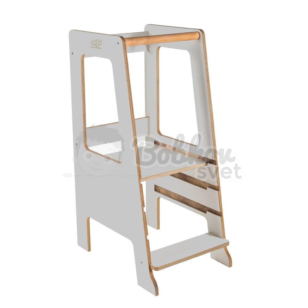 Učiaca veža SCANDI MeowBaby® Kitchen Helper - šedá