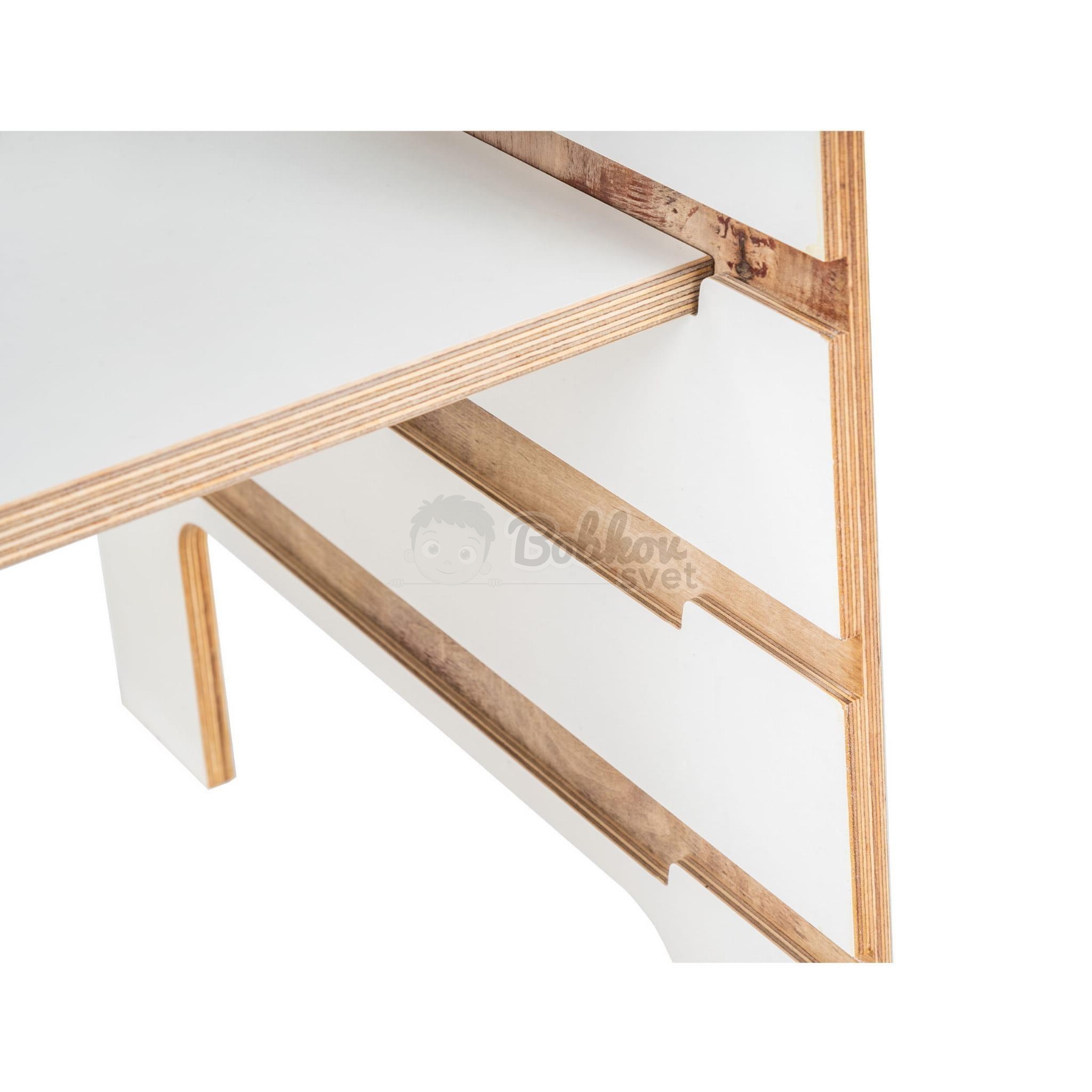 Učiaca veža SCANDI MeowBaby® Kitchen Helper - biela