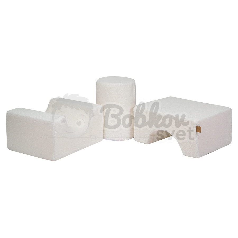 Penová hracia zostava / 3 dielny set - Shape BOUCLE white