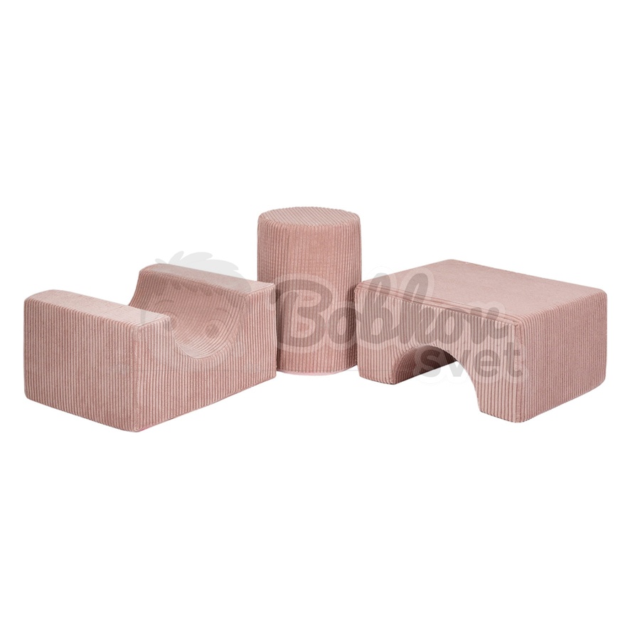 Penová hracia zostava / 3 dielny set - Shape Corduroy Estetic PINK