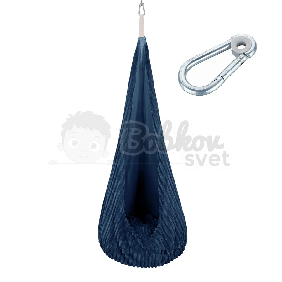 Závesná kvapka - hojdačka do izby + HÁK - CHURROS hard - Midnight BLUE