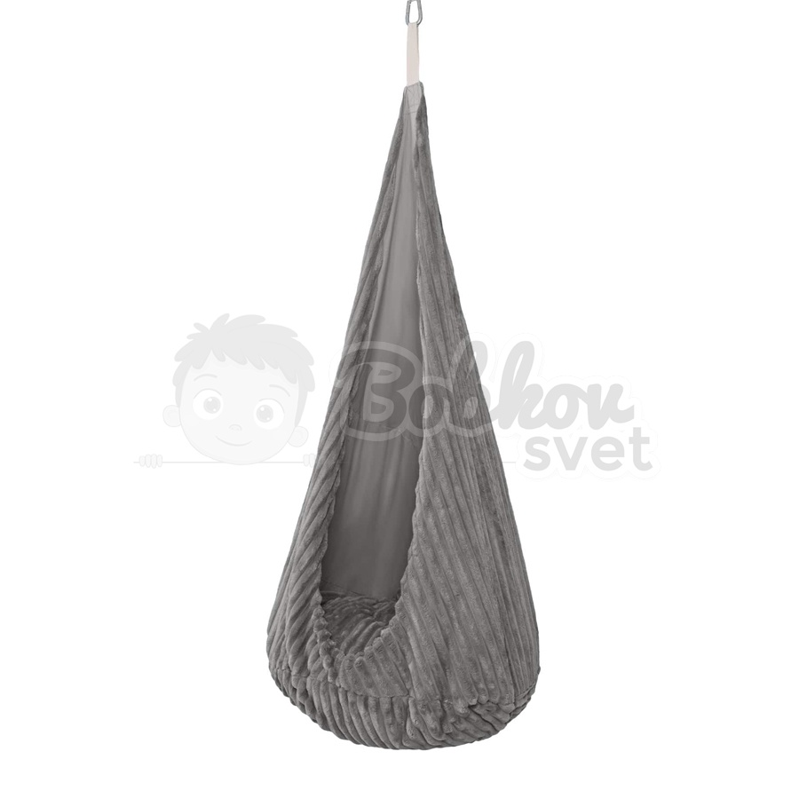 Závesná kvapka - hojdačka do izby + HÁK - CHURROS hard - GRAY