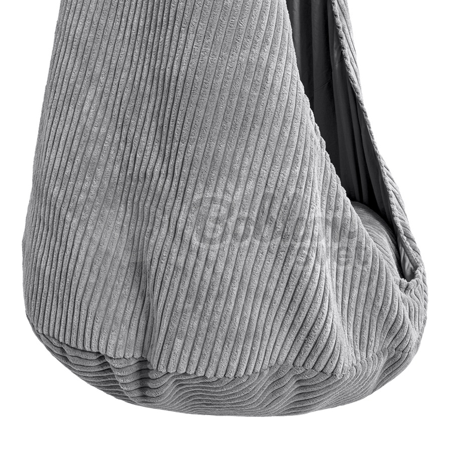 Závesná kvapka - hojdačka do izby + HÁK - Corduroy Estetic GRAY