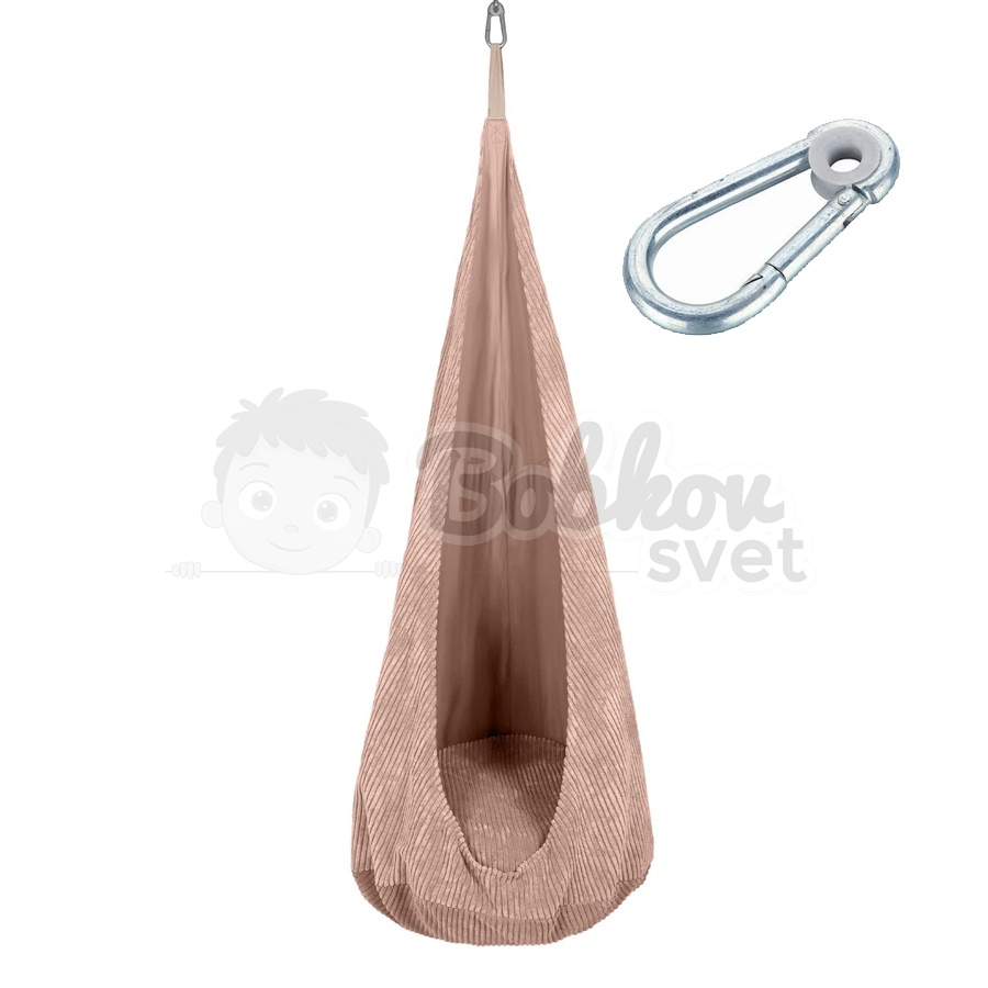Závesná kvapka - hojdačka do izby + HÁK - Corduroy Estetic PINK
