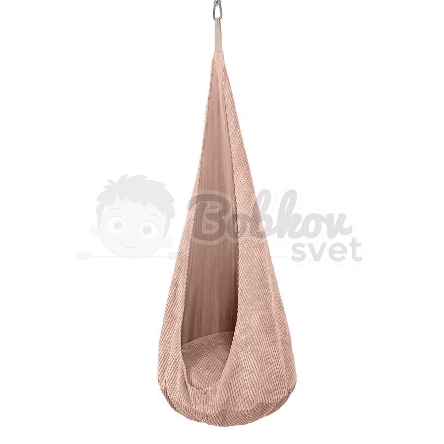 Závesná kvapka - hojdačka do izby + HÁK - Corduroy Estetic PINK