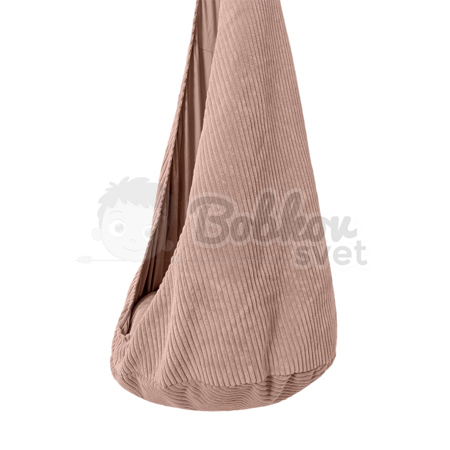 Závesná kvapka - hojdačka do izby + HÁK - Corduroy Estetic PINK