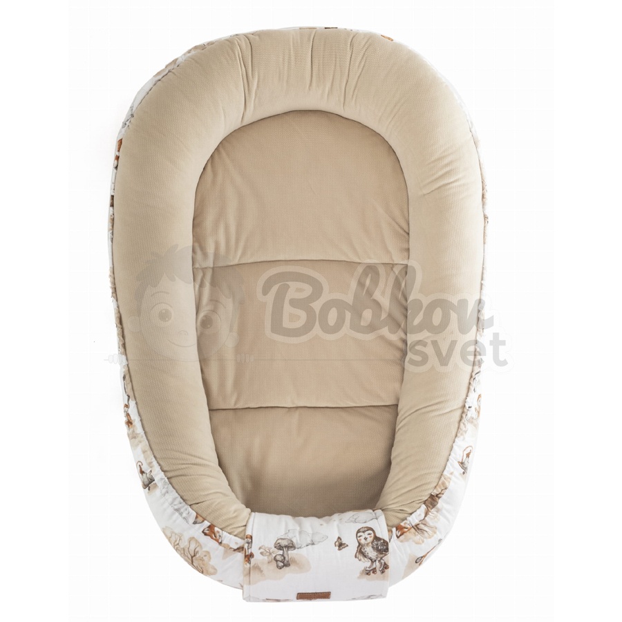 Detské hniezdo pre bábätko VELVET SADA 3v1 - CREAM - fox