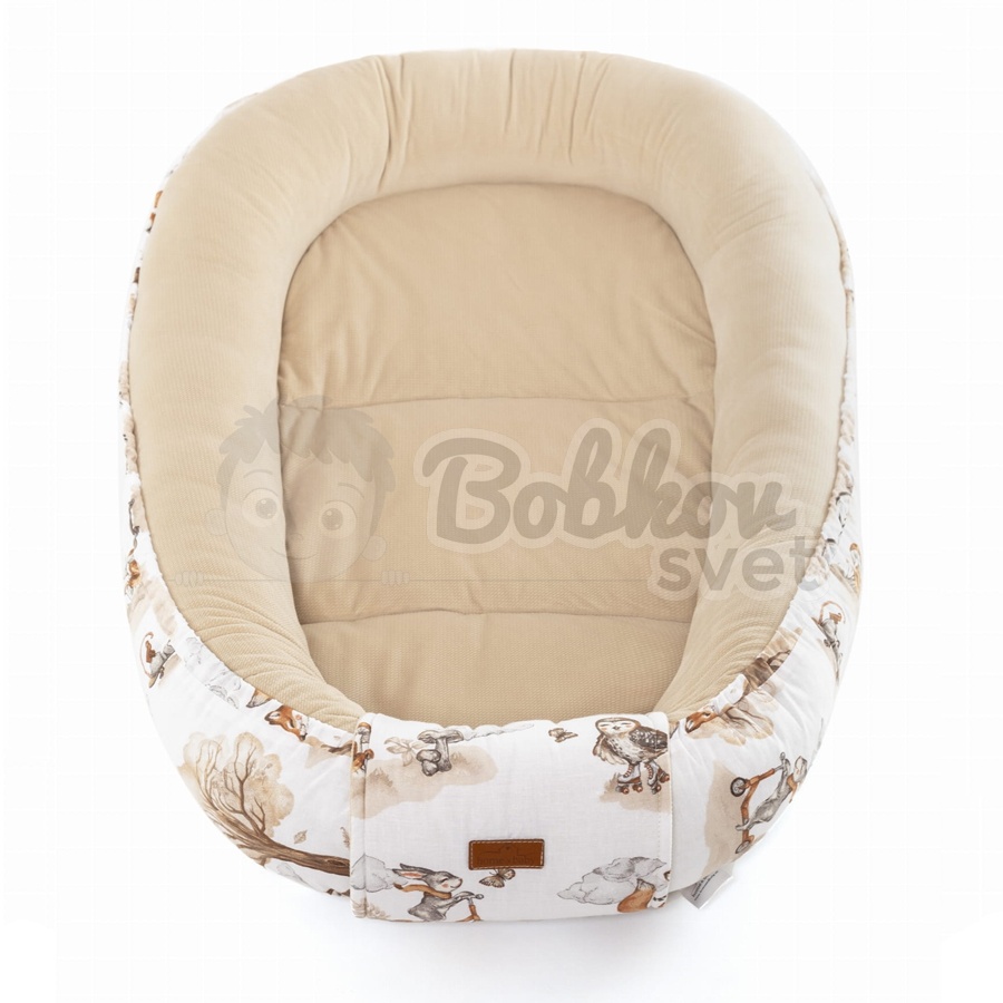 Detské hniezdo pre bábätko VELVET SADA 3v1 - CREAM - elephant