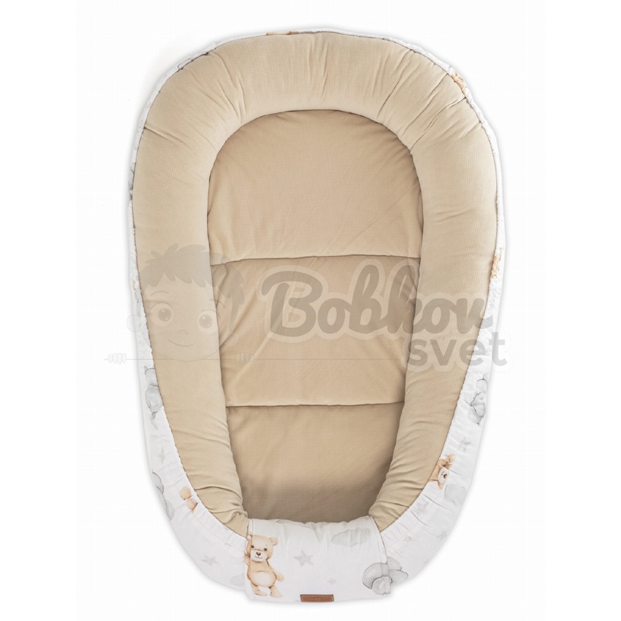 Detské hniezdo pre bábätko VELVET SADA 3v1 - CREAM - teddy