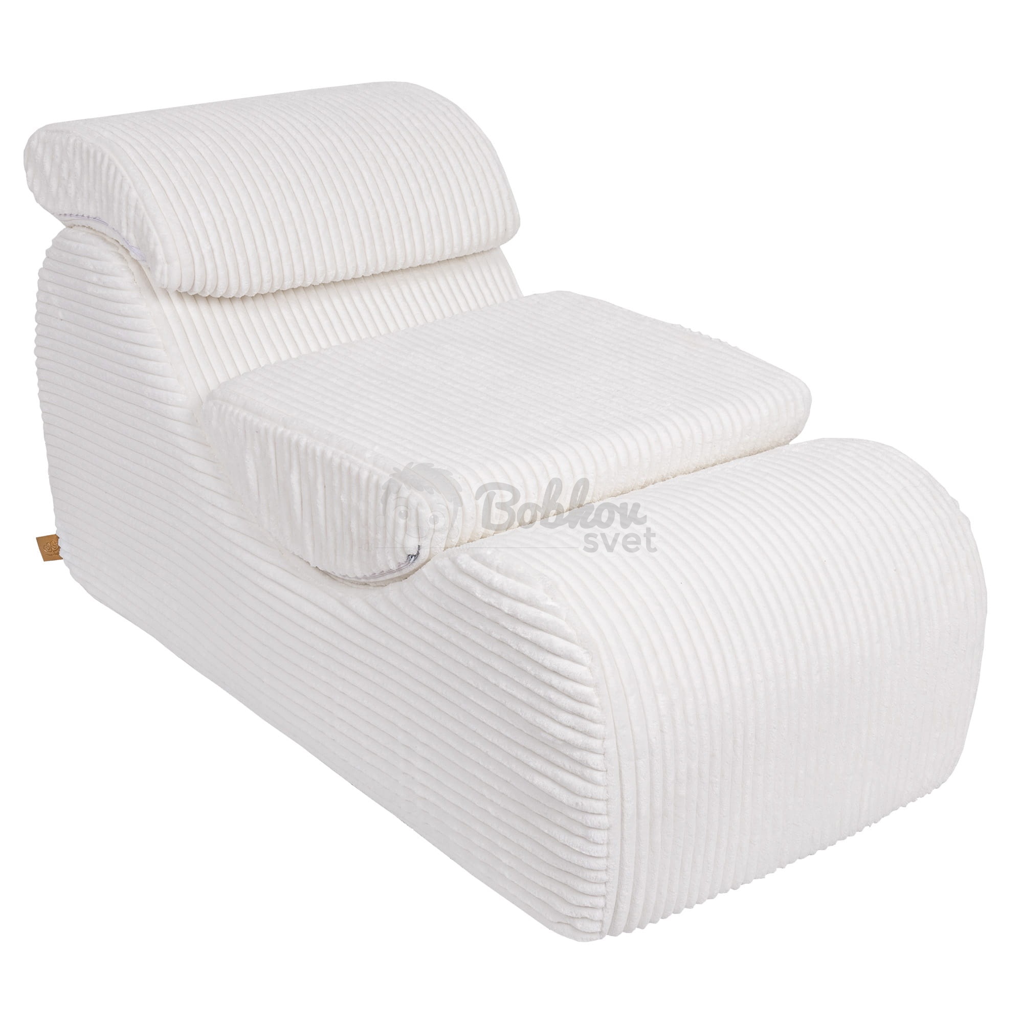 Dizajnové lehátko s opierkami (leňoška) pre deti Wave - Furrycord WHITE