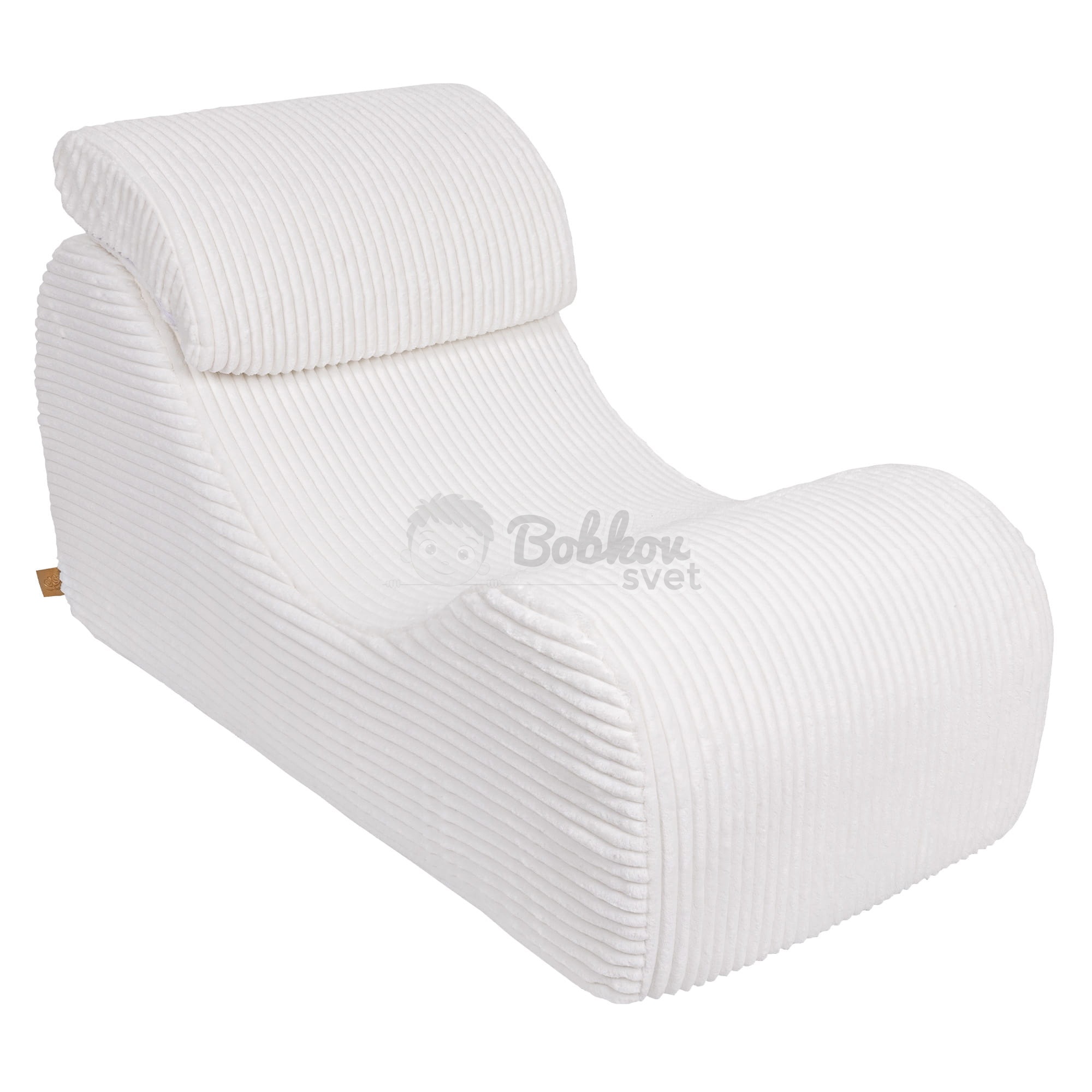 Dizajnové lehátko s opierkami (leňoška) pre deti Wave - Furrycord WHITE