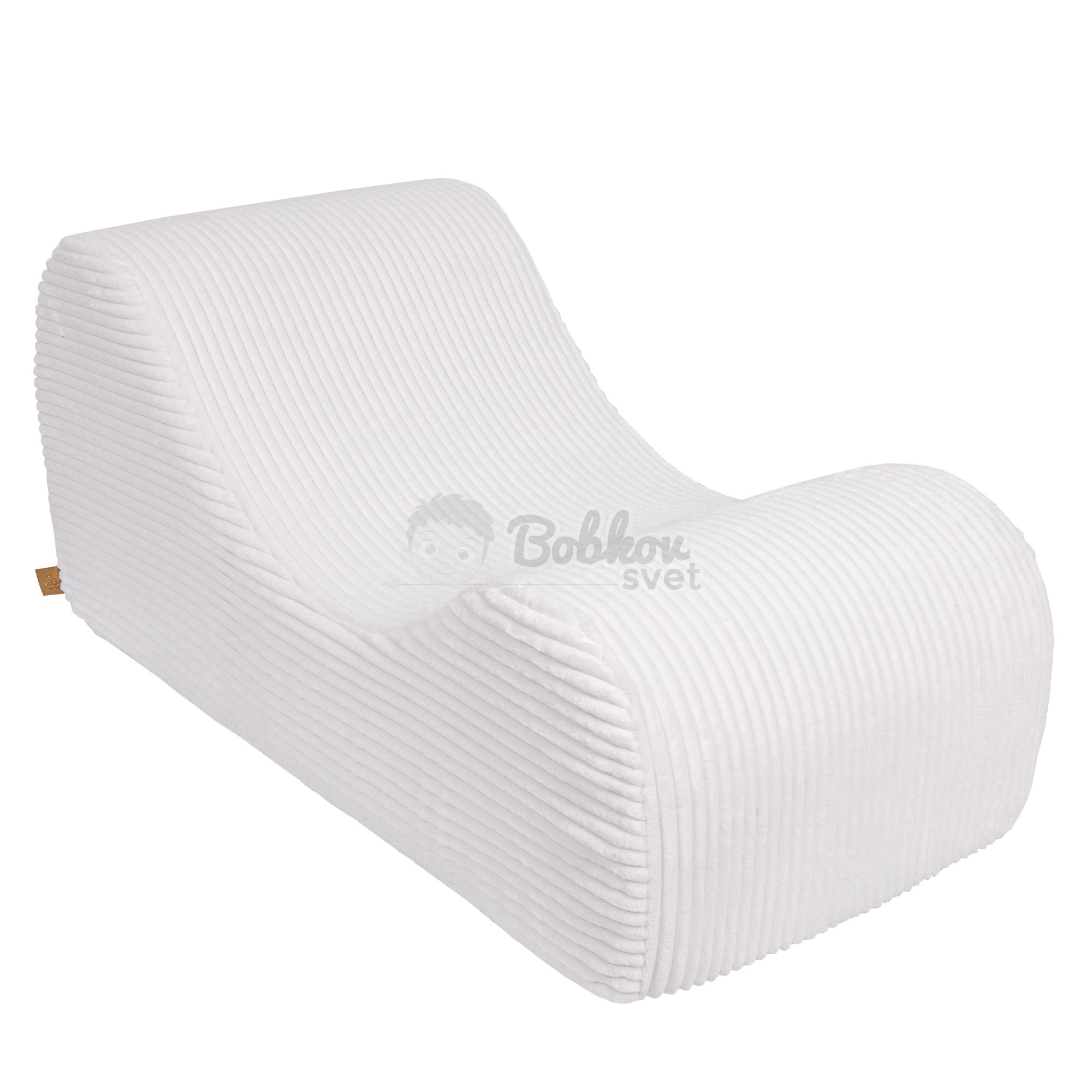 Dizajnové lehátko s opierkami (leňoška) pre deti Wave - Furrycord WHITE