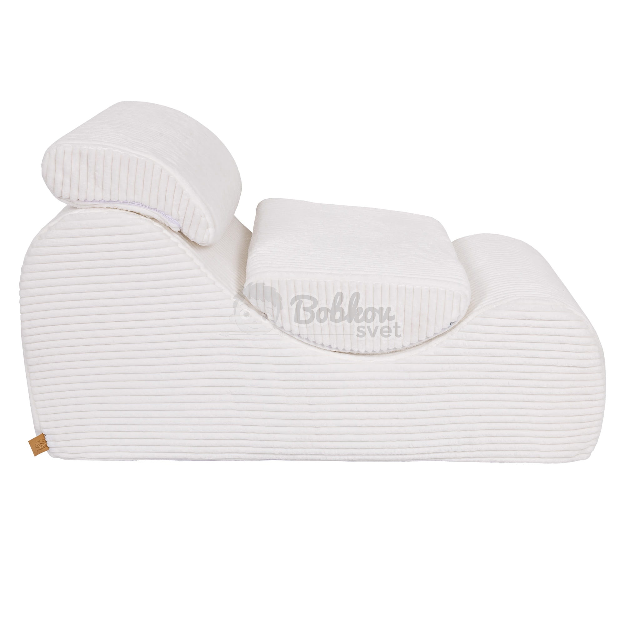 Dizajnové lehátko s opierkami (leňoška) pre deti Wave - Furrycord WHITE