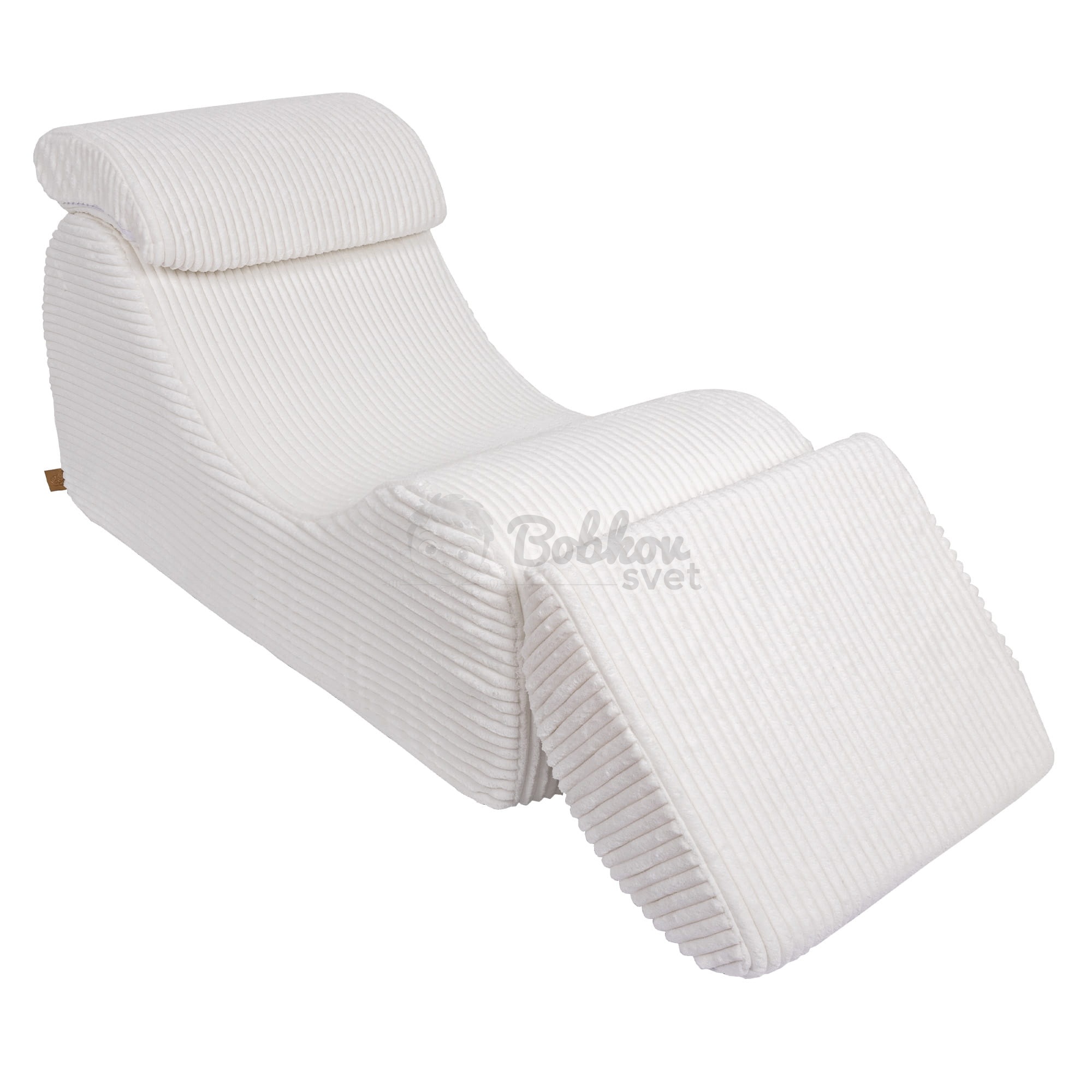 Dizajnové lehátko s opierkami (leňoška) pre deti Wave - Furrycord WHITE