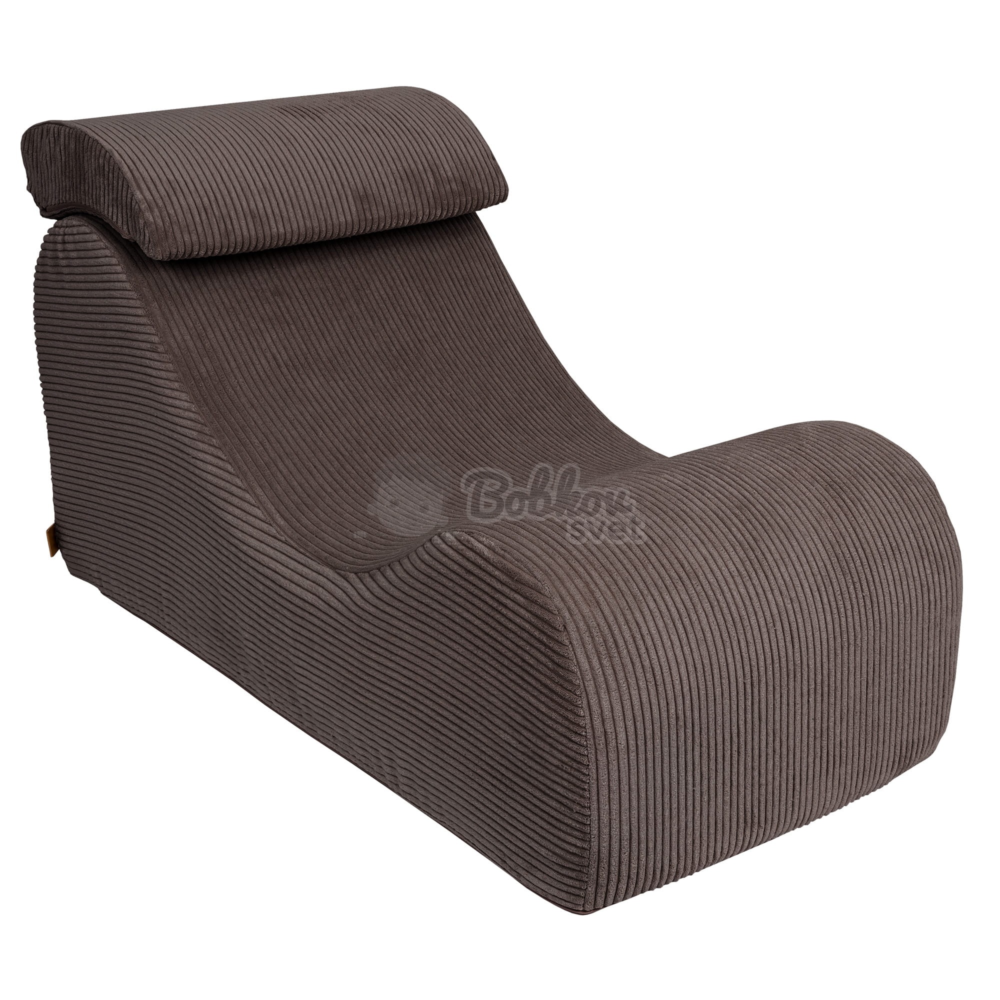 Dizajnové lehátko s opierkami (leňoška) pre deti Wave - Corduroy Estetic BROWN