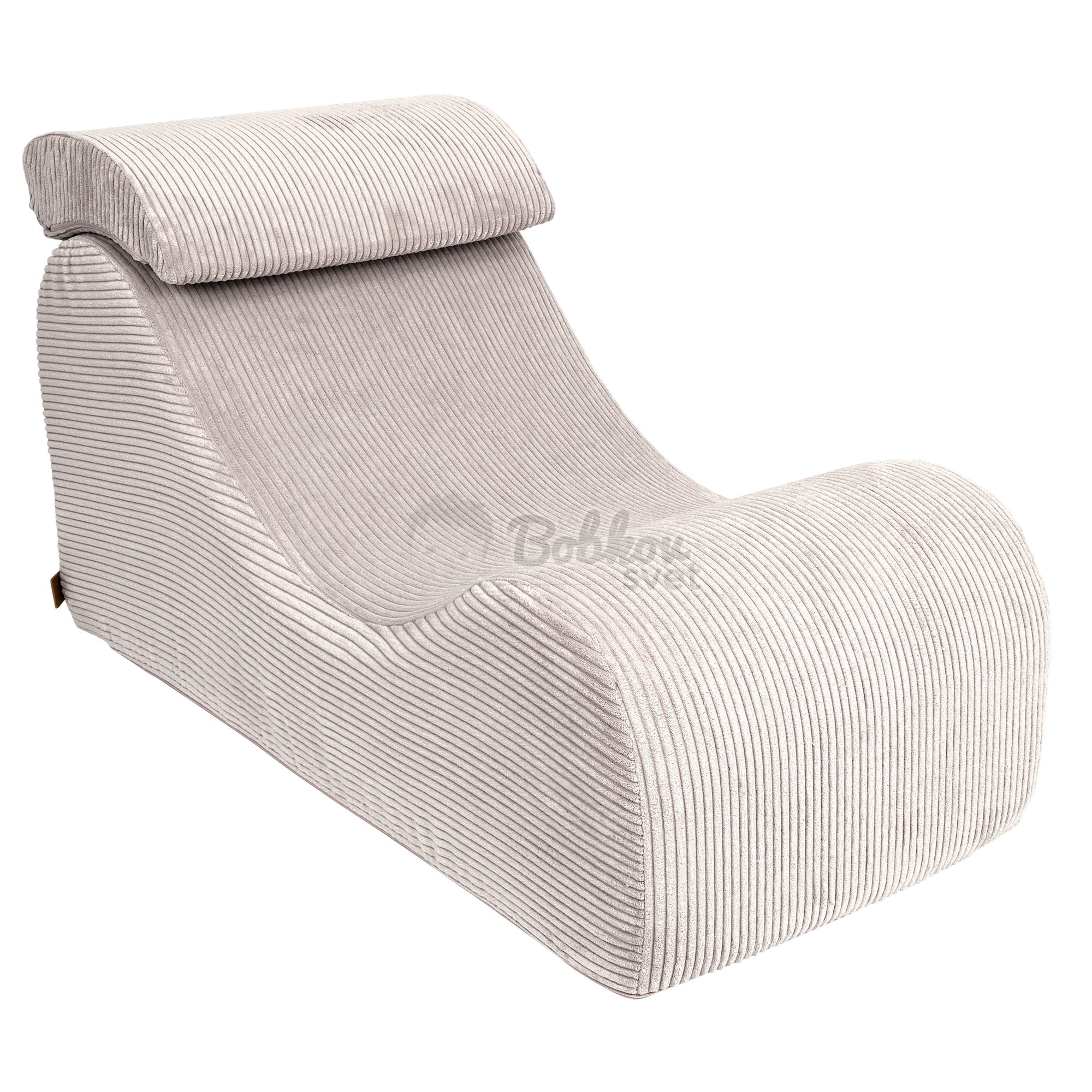 Dizajnové lehátko s opierkami (leňoška) pre deti Wave - Corduroy Estetic ECRU
