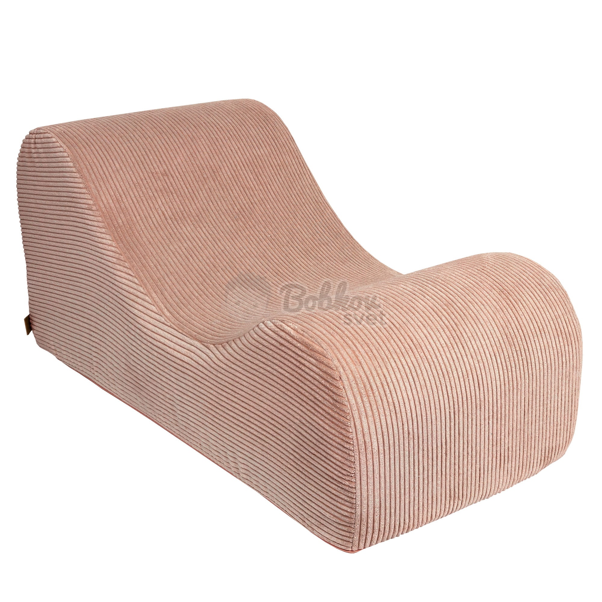 Dizajnové lehátko s opierkami (leňoška) pre deti Wave - Corduroy Estetic Powder ROSE
