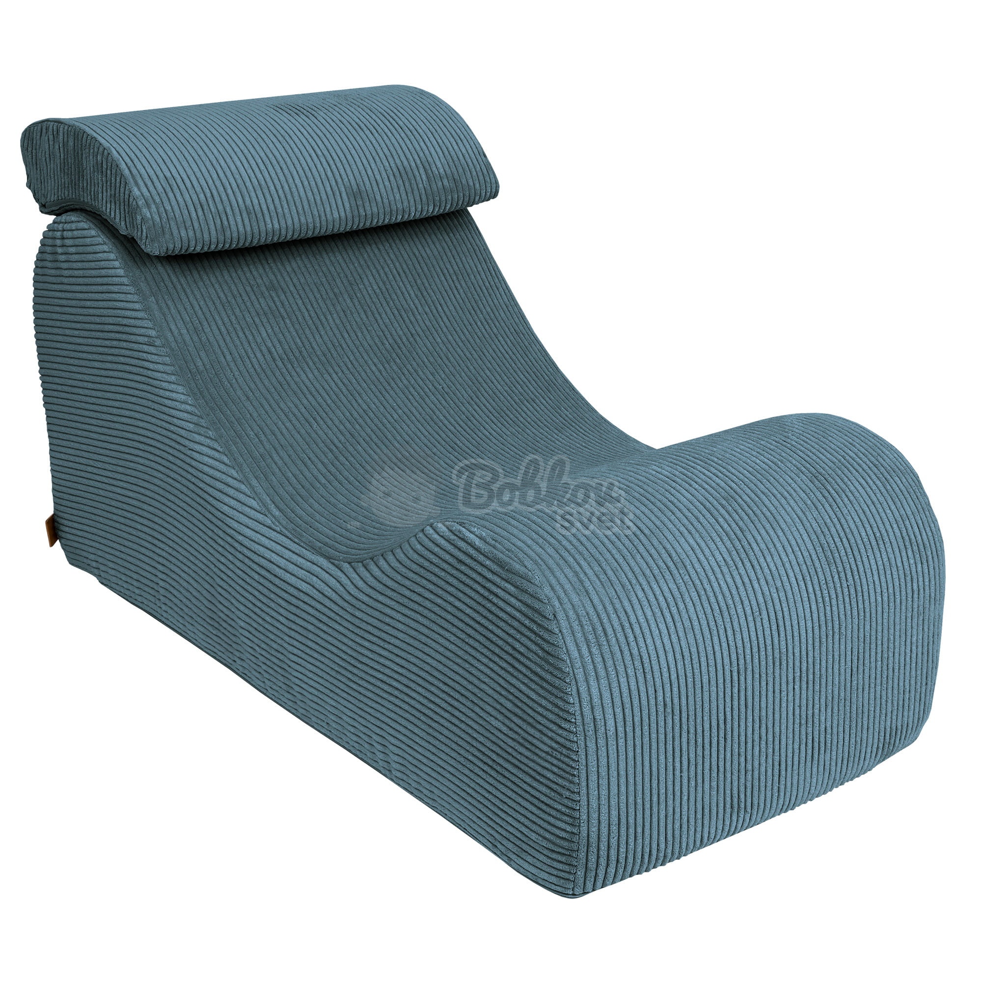 Dizajnové lehátko s opierkami (leňoška) pre deti Wave - Corduroy Estetic TYRKYS