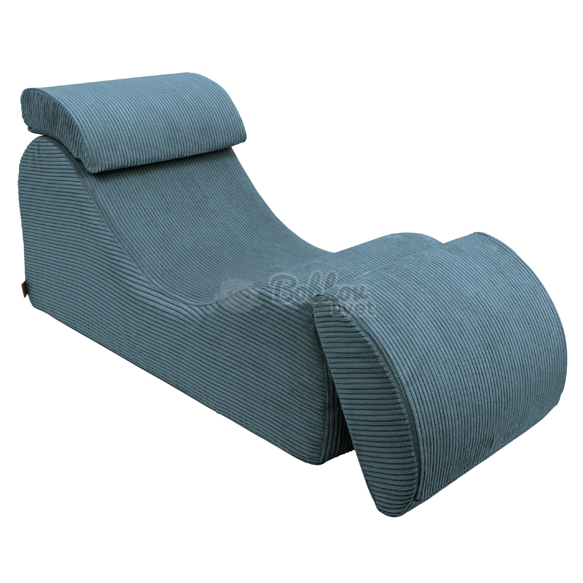 Dizajnové lehátko s opierkami (leňoška) pre deti Wave - Corduroy Estetic TYRKYS