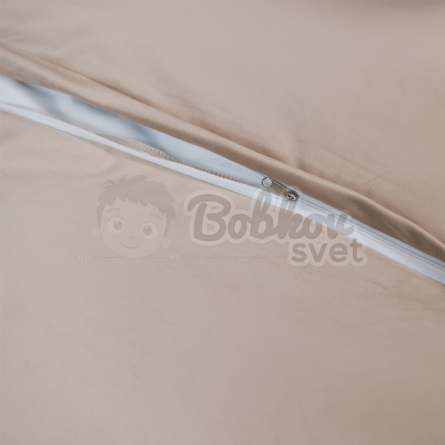 Závesná hojdačka - XXL hojdacia kvapka s 2 vankúšmi - CAPUCINO s POMPOMS