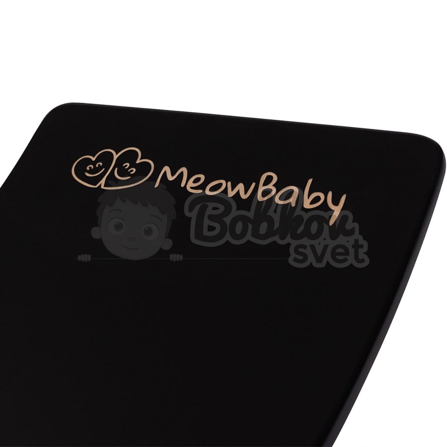 Drevená balančná doska pre deti MeowBaby® s filcom (80x30cm) - BLACK