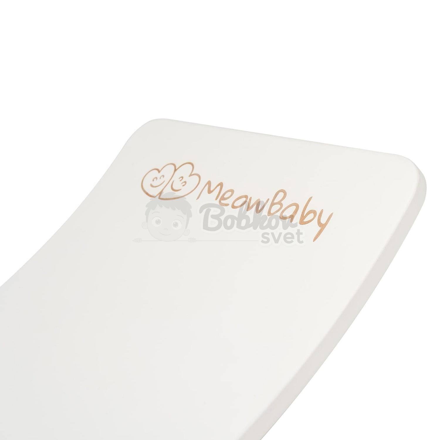 Drevená balančná doska pre deti MeowBaby® s filcom (80x30cm) - WHITE