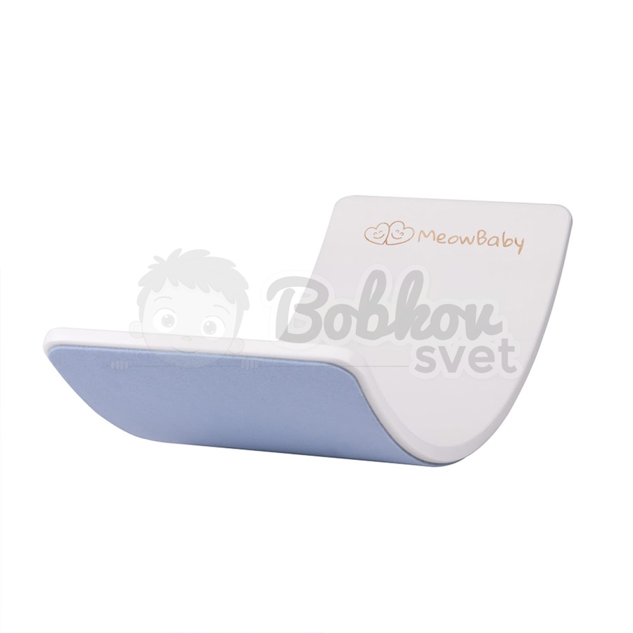 Drevená balančná doska pre deti MeowBaby® s filcom (80x30cm) - WHITE / blue