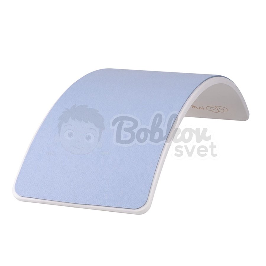 Drevená balančná doska pre deti MeowBaby® s filcom (80x30cm) - WHITE / blue