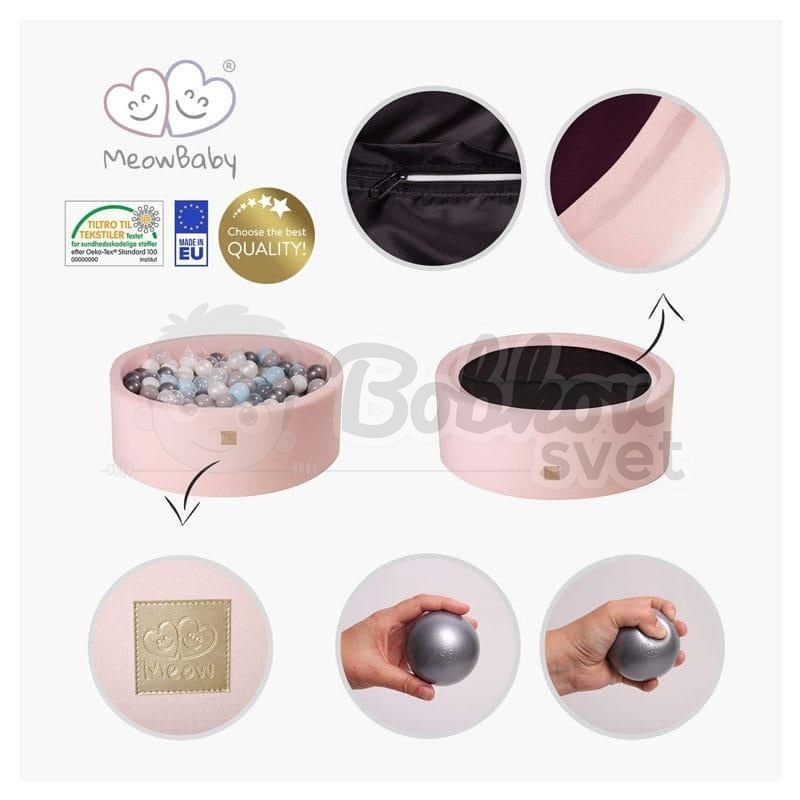Penová hracia zostava so suchým bazénom MeowBaby® model 1039 s guličkami 200 ks