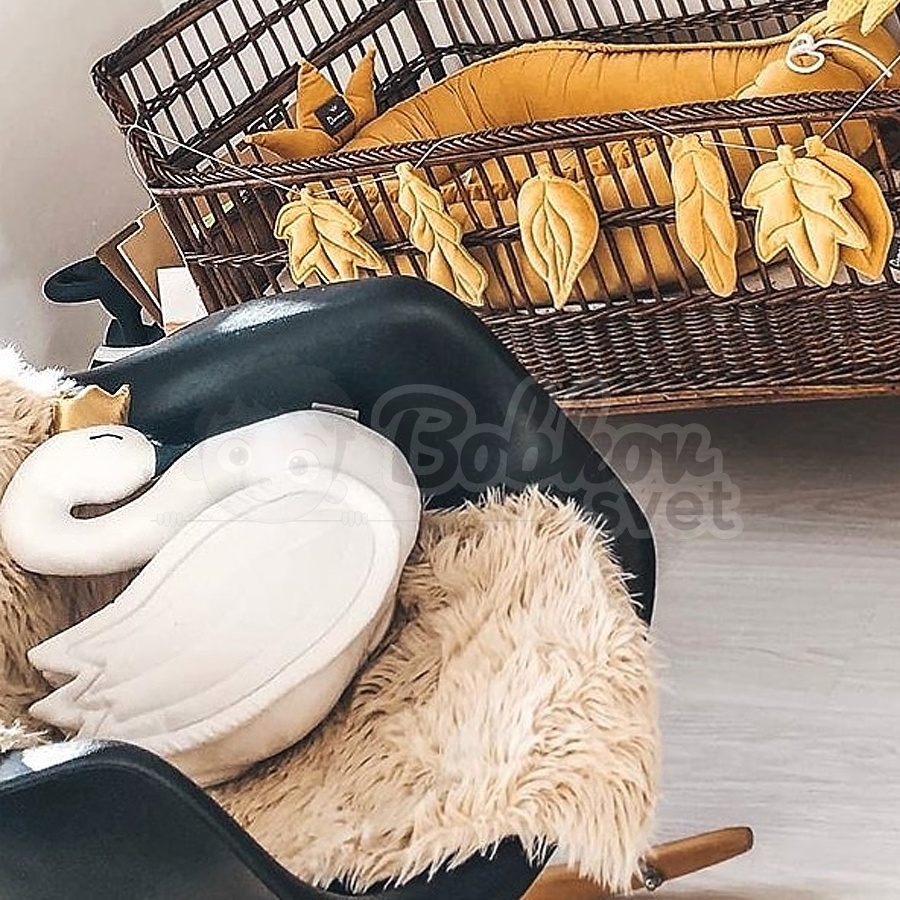 Dekorácia do detskej izby DAMANI - LABUŤ s ozdobnou korunkou