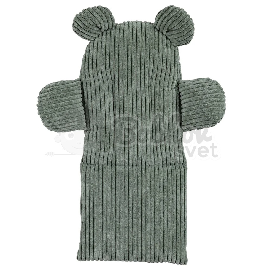Detská hojdačka Bear Swing s pásom - Corduroy Estetic Olive Green