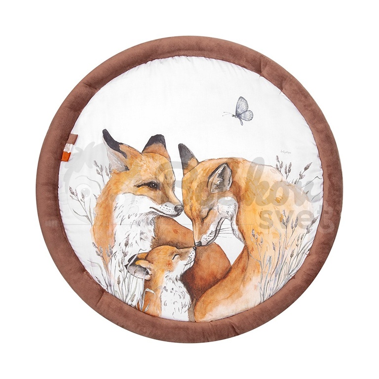 Hracia podložka na zem / deka s hrazdičkou pre bábätká - FOX / líška
