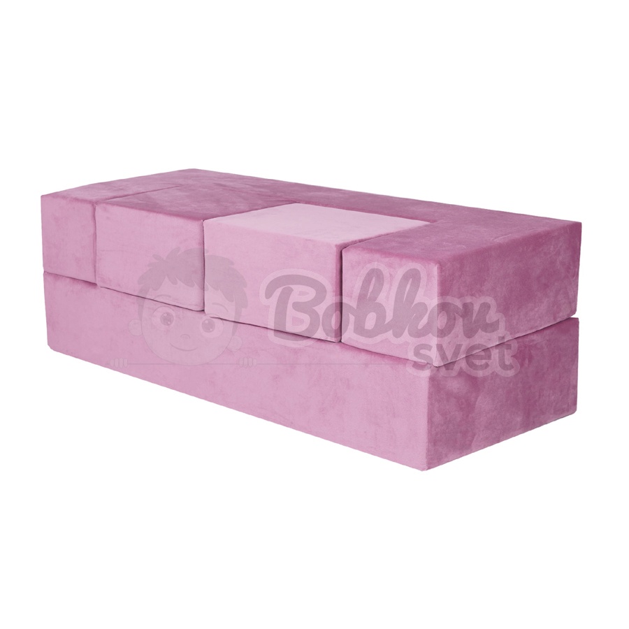 Detská rozkladacia pohovka + 2 taburetky - SOFA PINK 96 cm