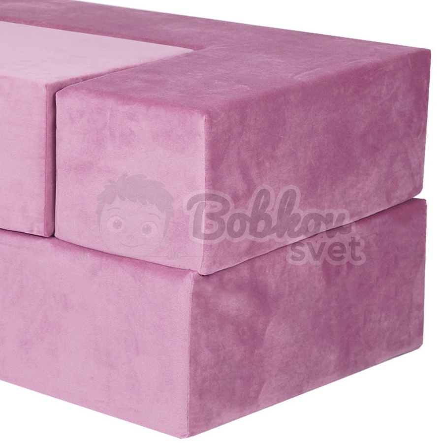 Detská rozkladacia pohovka + 2 taburetky - SOFA PINK 96 cm