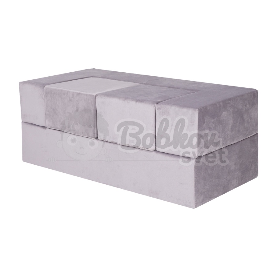 Detská rozkladacia pohovka + 2 taburetky - SOFA GRAY 96 cm