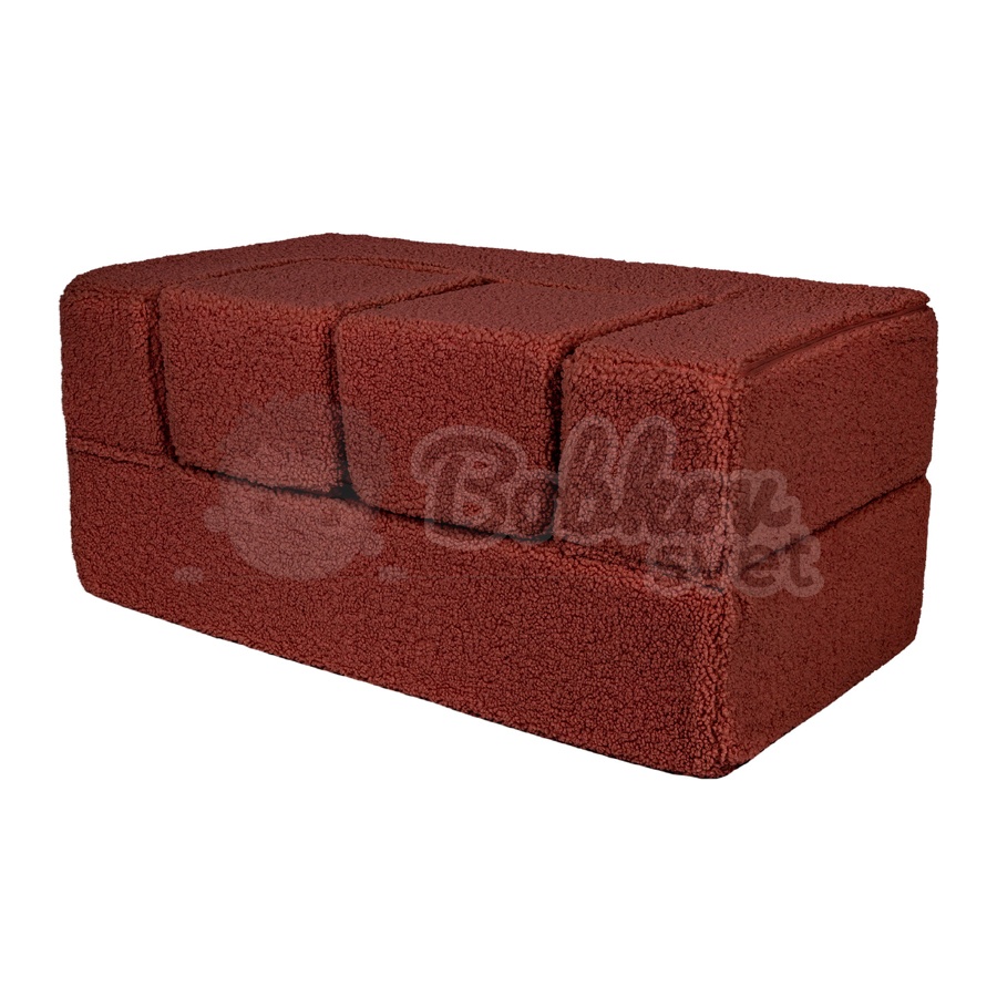 Detská rozkladacia pohovka + 2 taburetky - Bearly sofa Brown 96 cm