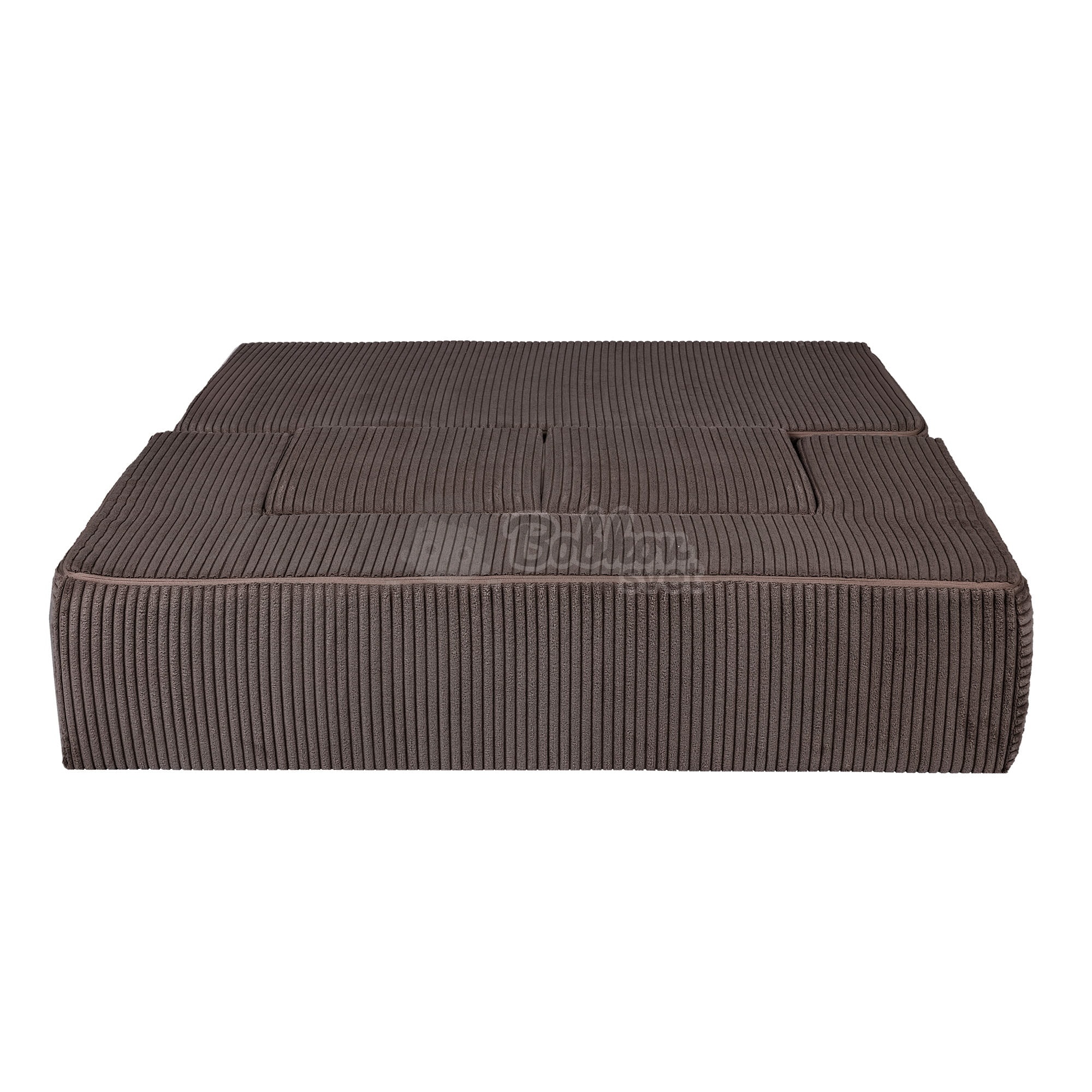 Detská rozkladacia pohovka + 2 taburetky - Corduroy Estetic - BROWN 96 cm