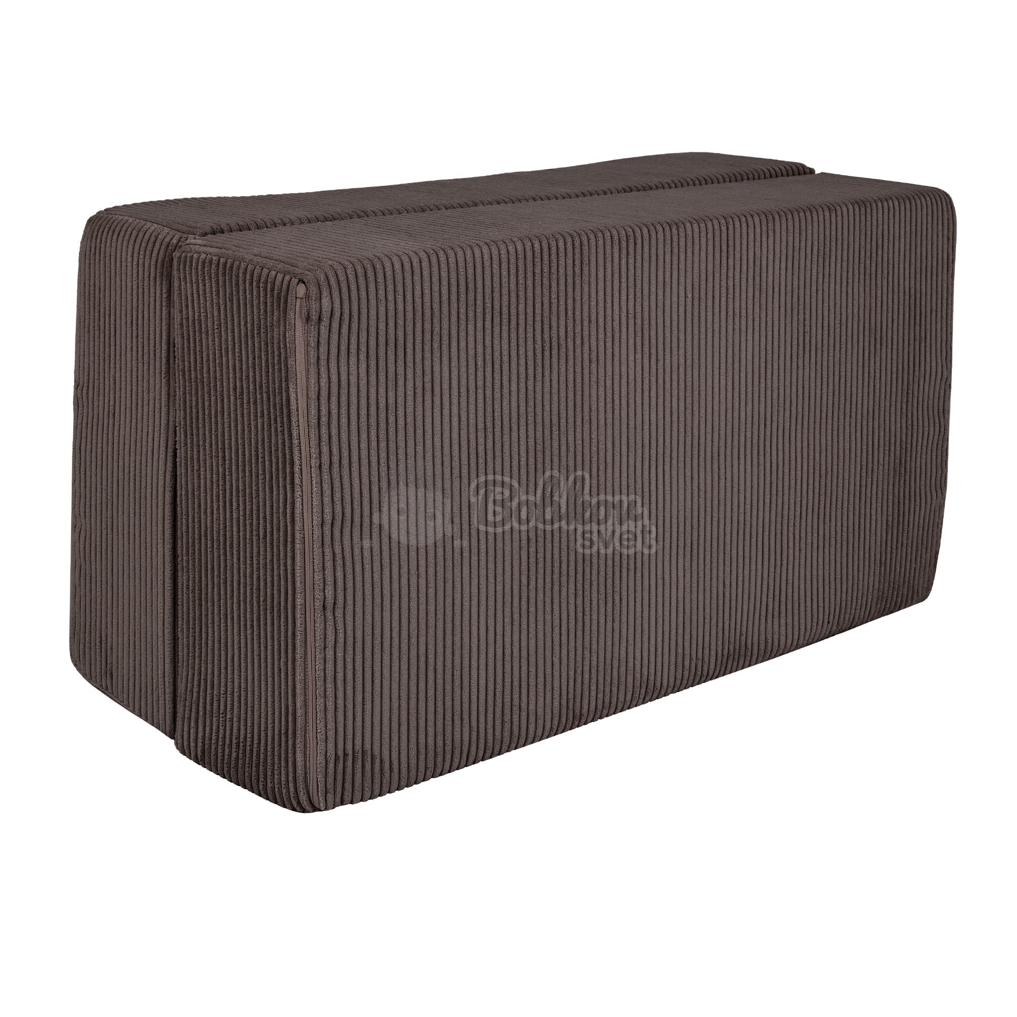 Detská rozkladacia pohovka + 2 taburetky - Corduroy Estetic - BROWN 96 cm