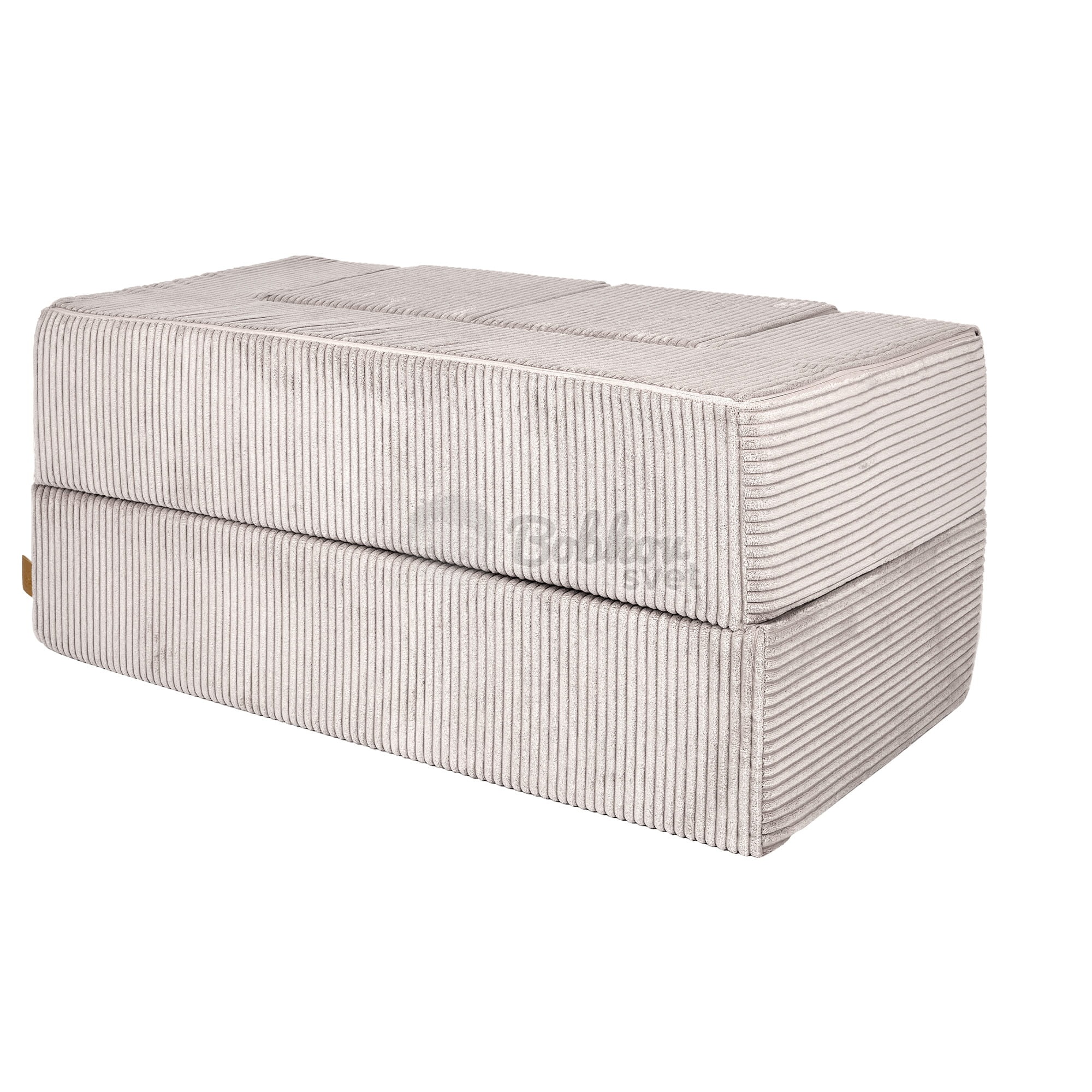 Detská rozkladacia pohovka + 2 taburetky - Corduroy Estetic - ECRU 96 cm